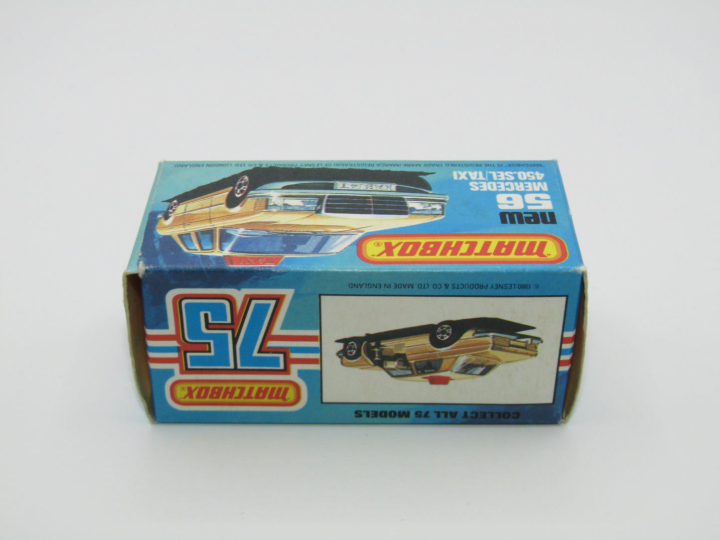 Matchbox Superfast 56D Mercedes 450SEL Taxi CHOCOLATE BROWN interior