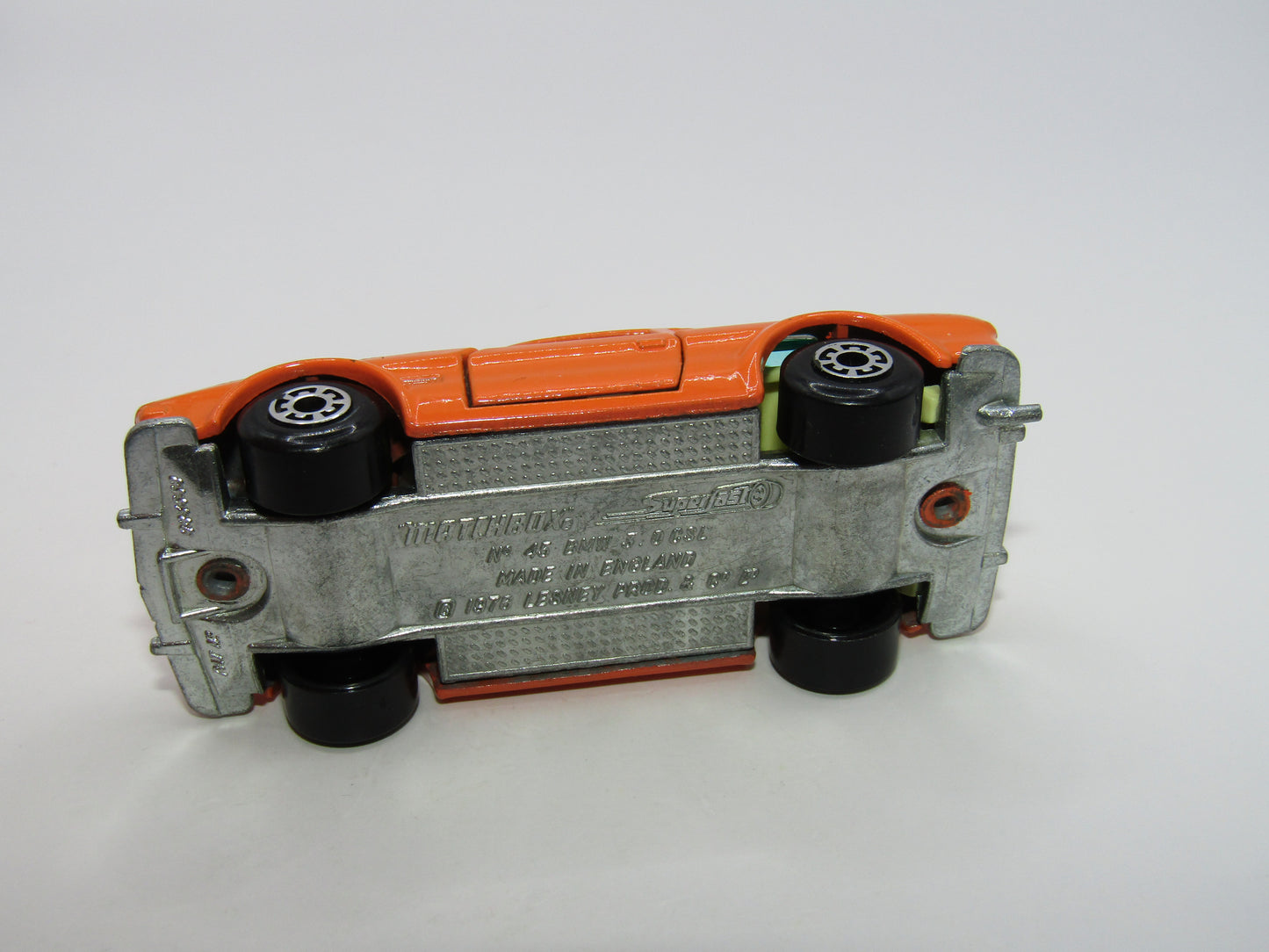 Matchbox Superfast 45B BMW 3.0 CSL Orange Without INSIDE Roof Light