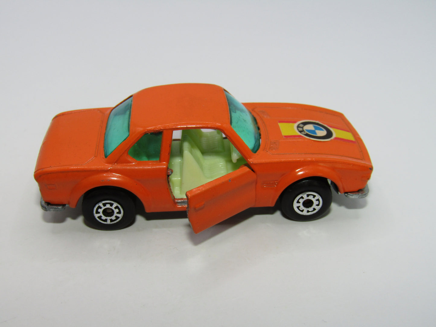 Matchbox Superfast 45B BMW 3.0 CSL BLUE-GREEN Windows IVORY Interior