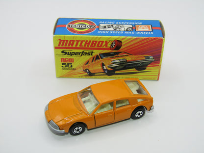 Matchbox Superfast 56A BMC 1800 Pininfarina Orange SILVER BASE