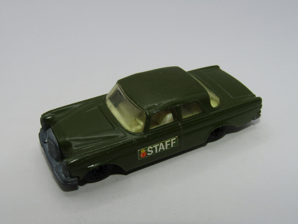 Matchbox Superfast 46A Mercedes 300SE Olive Green Dot Dash Lt Amber Windows
