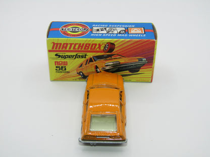 Matchbox Superfast 56A BMC 1800 Pininfarina Orange SILVER BASE