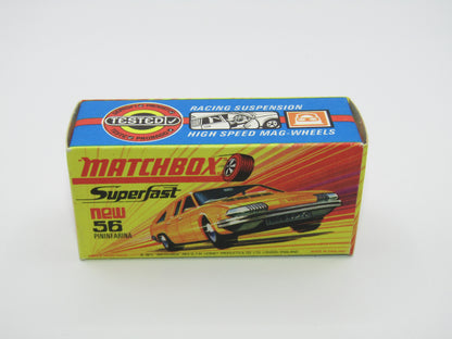 Matchbox Superfast 56A BMC 1800 Pininfarina Orange SILVER BASE