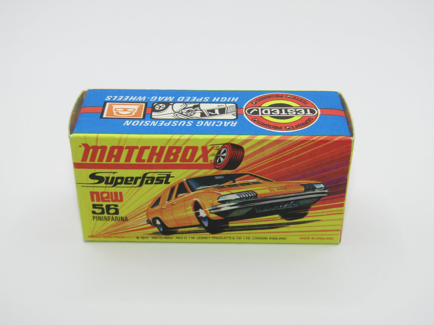 Matchbox Superfast 56A BMC 1800 Pininfarina Orange SILVER BASE