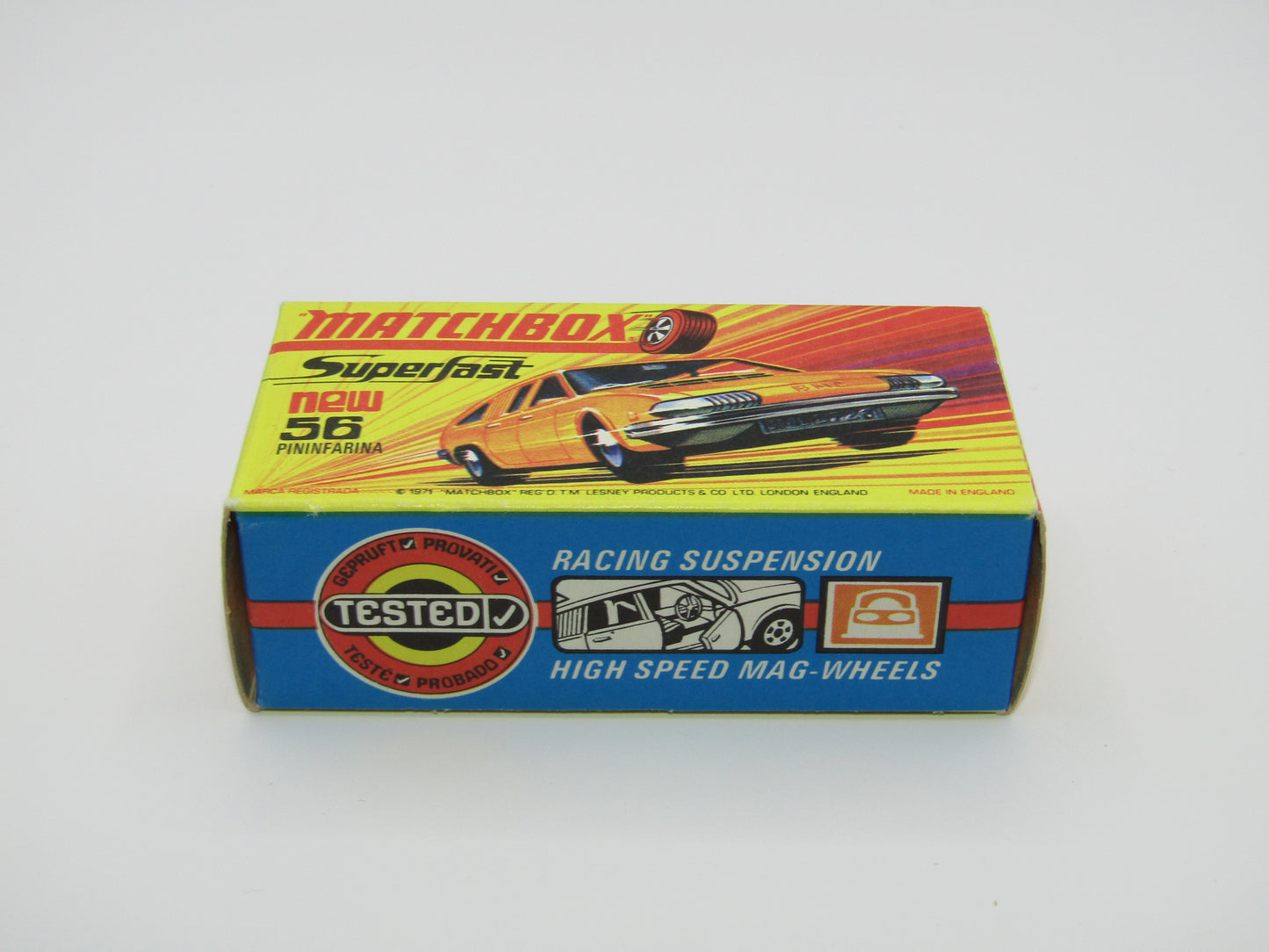 Matchbox Superfast 56A BMC 1800 Pininfarina Orange SILVER BASE