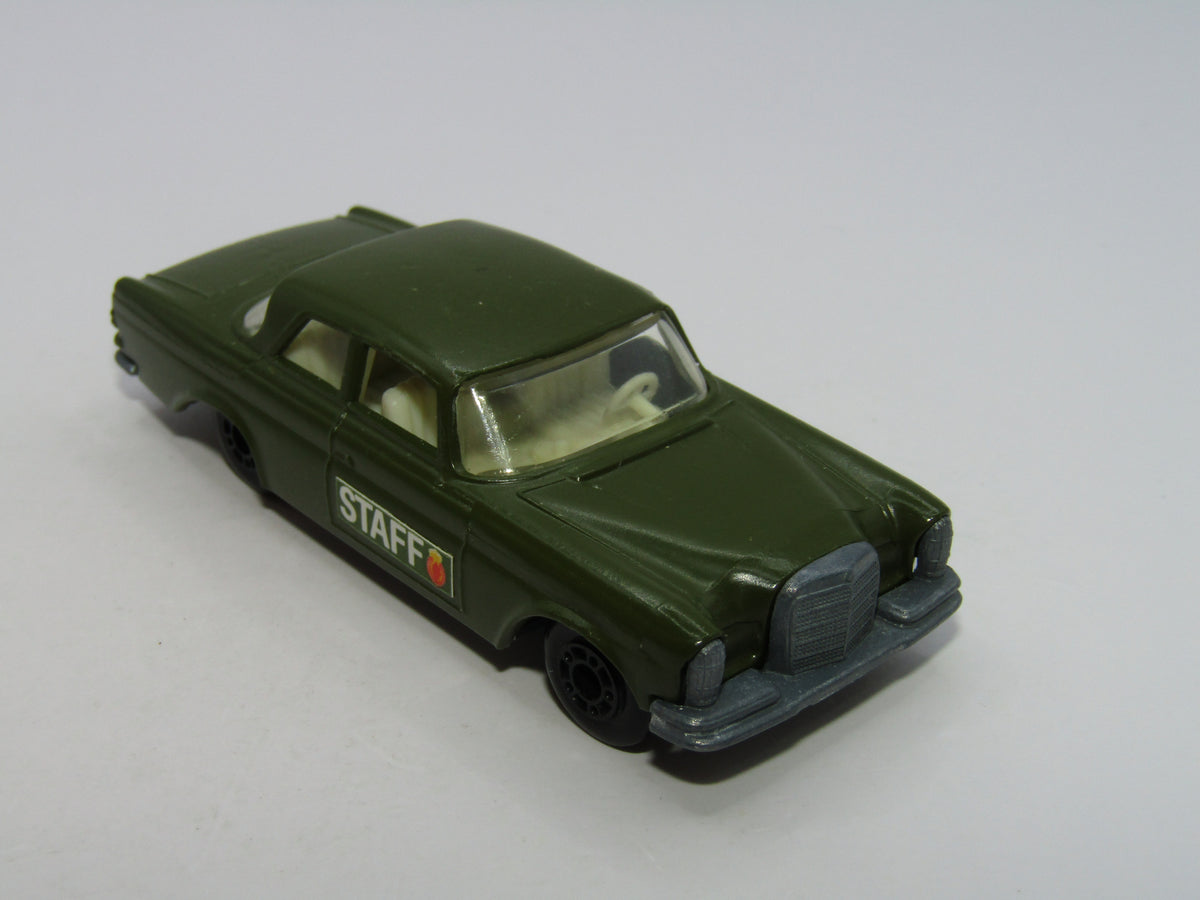 Matchbox Superfast 46A Mercedes 300SE Olive Green Staff CarvDot Dash Wheels