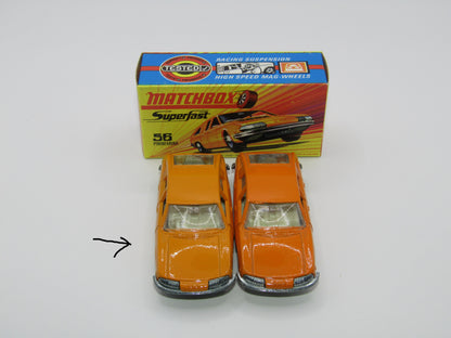 Matchbox Superfast 56A BMC 1800 Pininfarina Light Orange Narrow Wheels