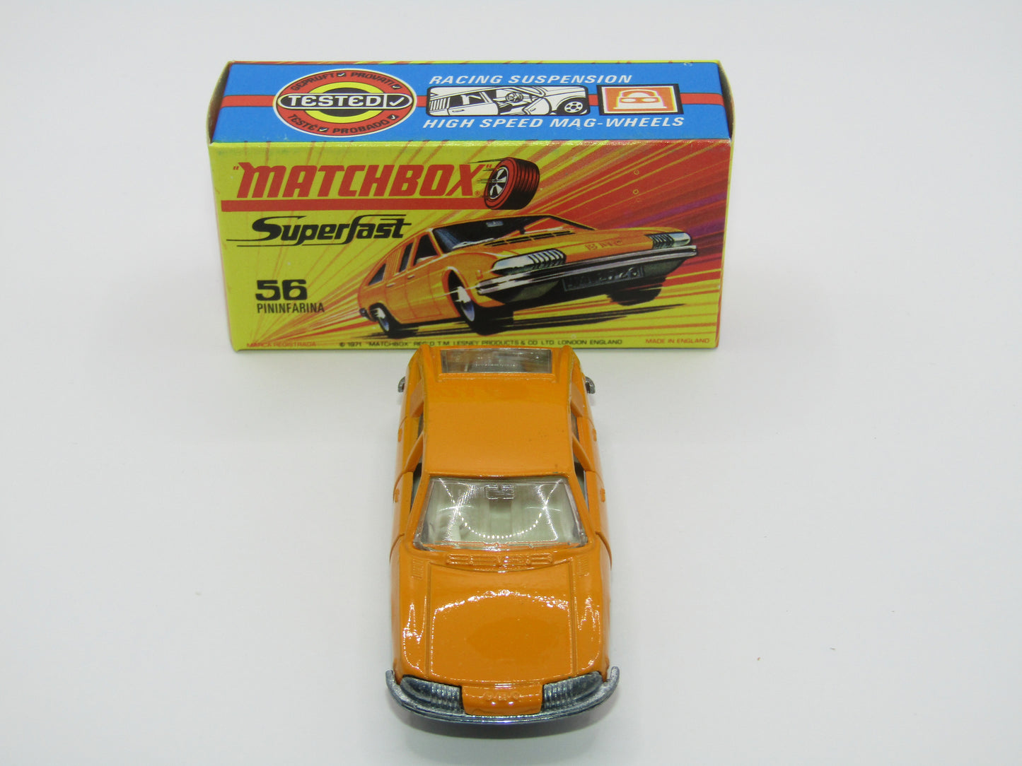 Matchbox Superfast 56A BMC 1800 Pininfarina Light Orange Narrow Wheels