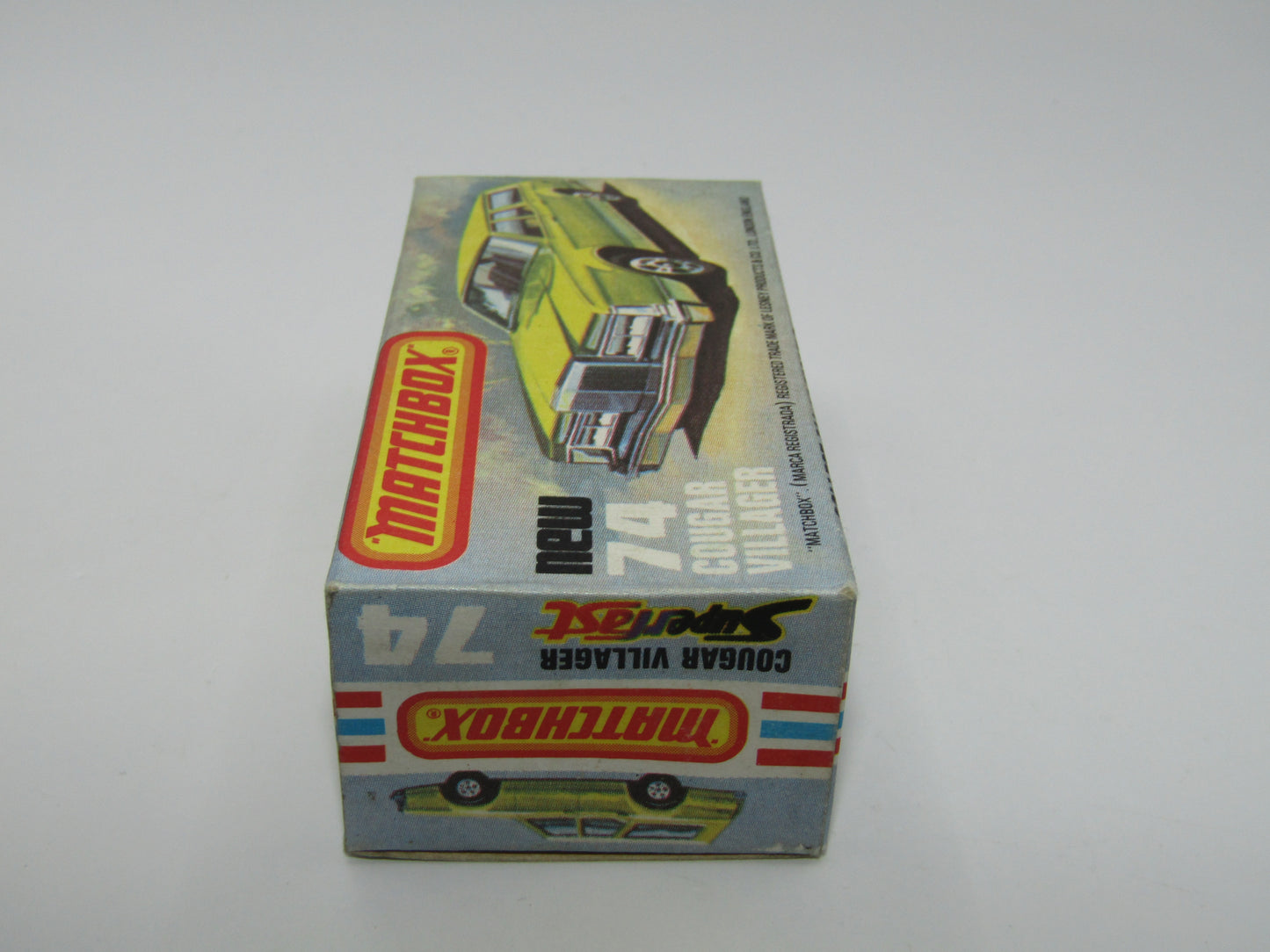 Matchbox Superfast 74C Cougar Villager Medium Metallic Green DARK YELLOW Interior Clear Windows