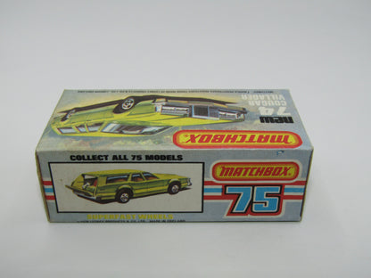 Matchbox Superfast 74C Cougar Villager Medium Metallic Green DARK YELLOW Interior Clear Windows