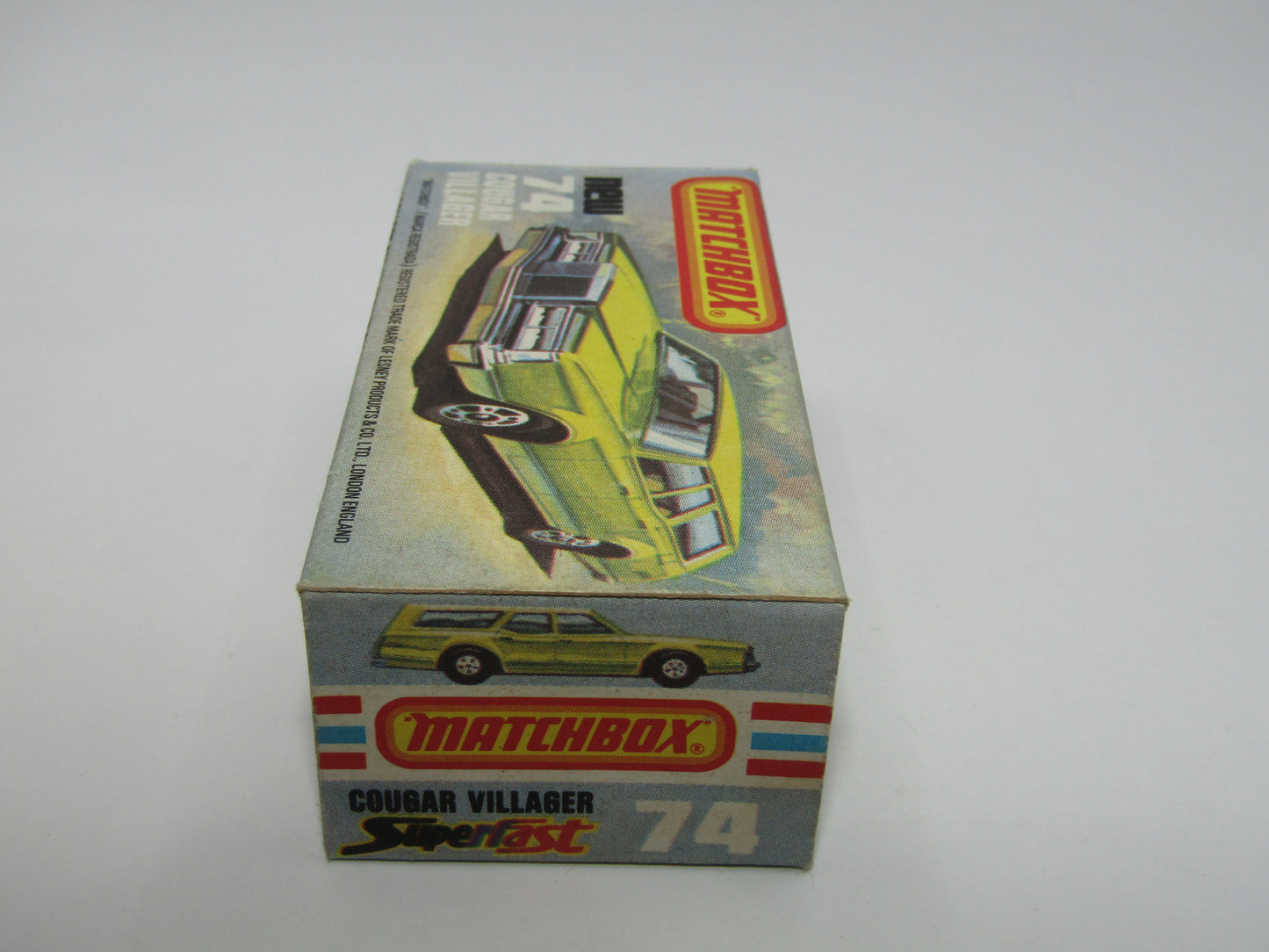 Matchbox Superfast 74C Cougar Villager Medium Metallic Green DARK YELLOW Interior Clear Windows
