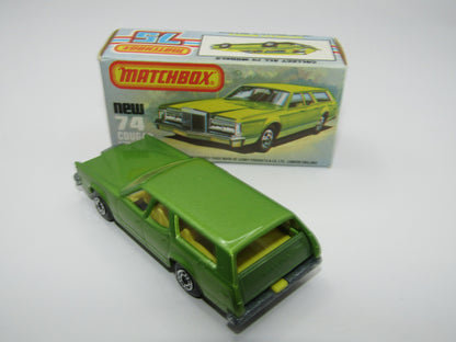 Matchbox Superfast 74C Cougar Villager Very Light Metallic Green, Yellow Interior Clear Windows
