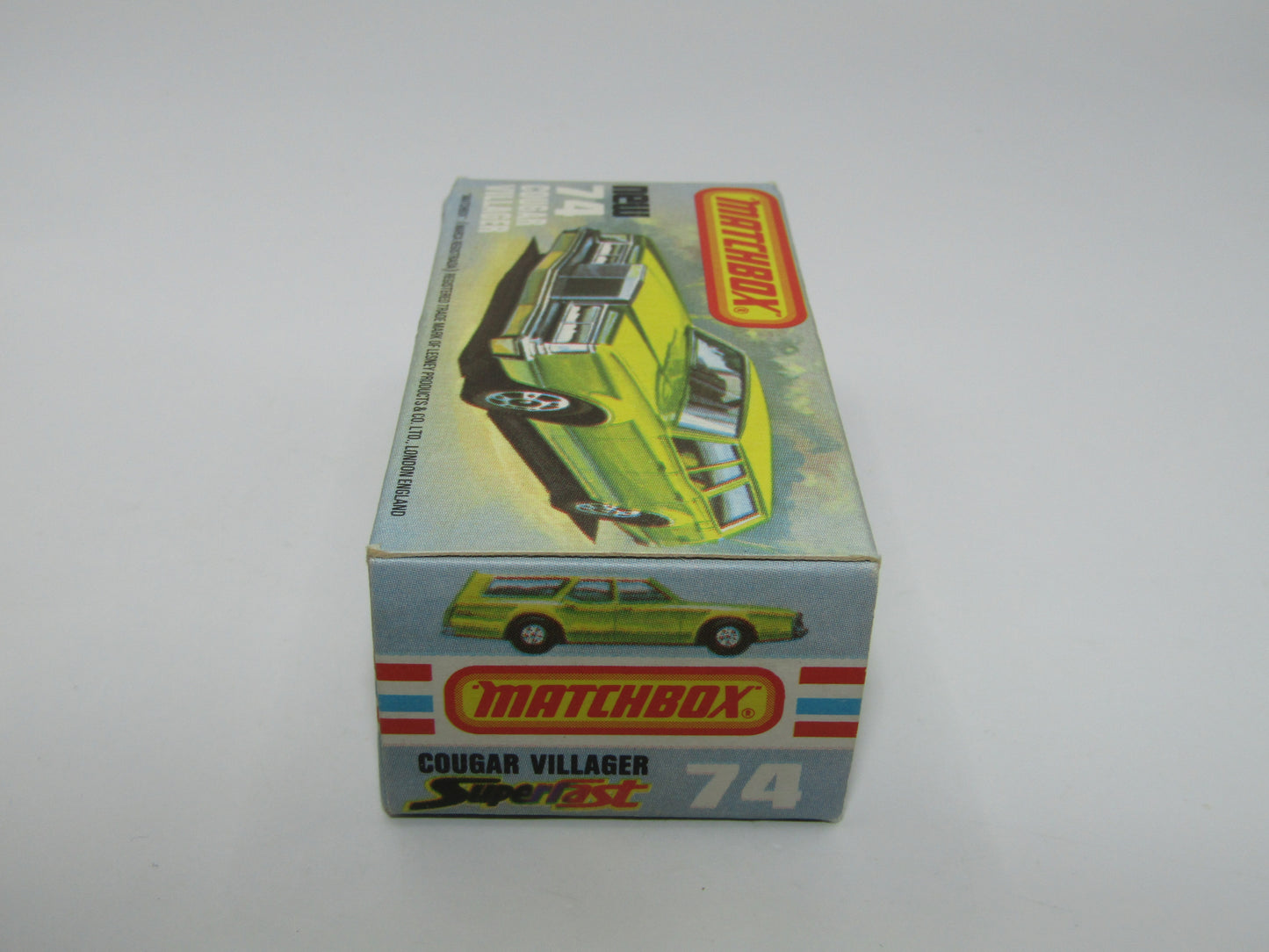 Matchbox Superfast 74C Cougar Villager Very Light Metallic Green, Yellow Interior Clear Windows