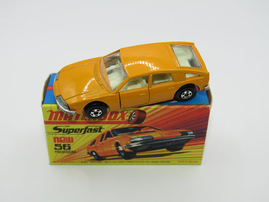 Matchbox Superfast 56A BMC 1800 Pininfarina Light Orange Wide Wheels