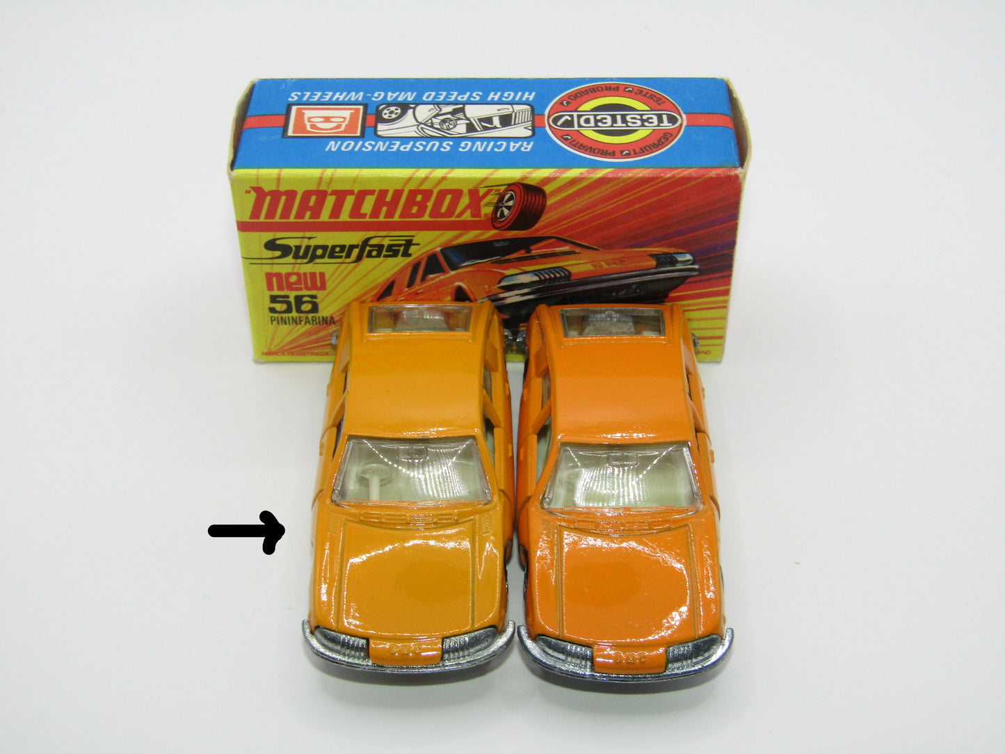 Matchbox Superfast 56A BMC 1800 Pininfarina Light Orange Wide Wheels