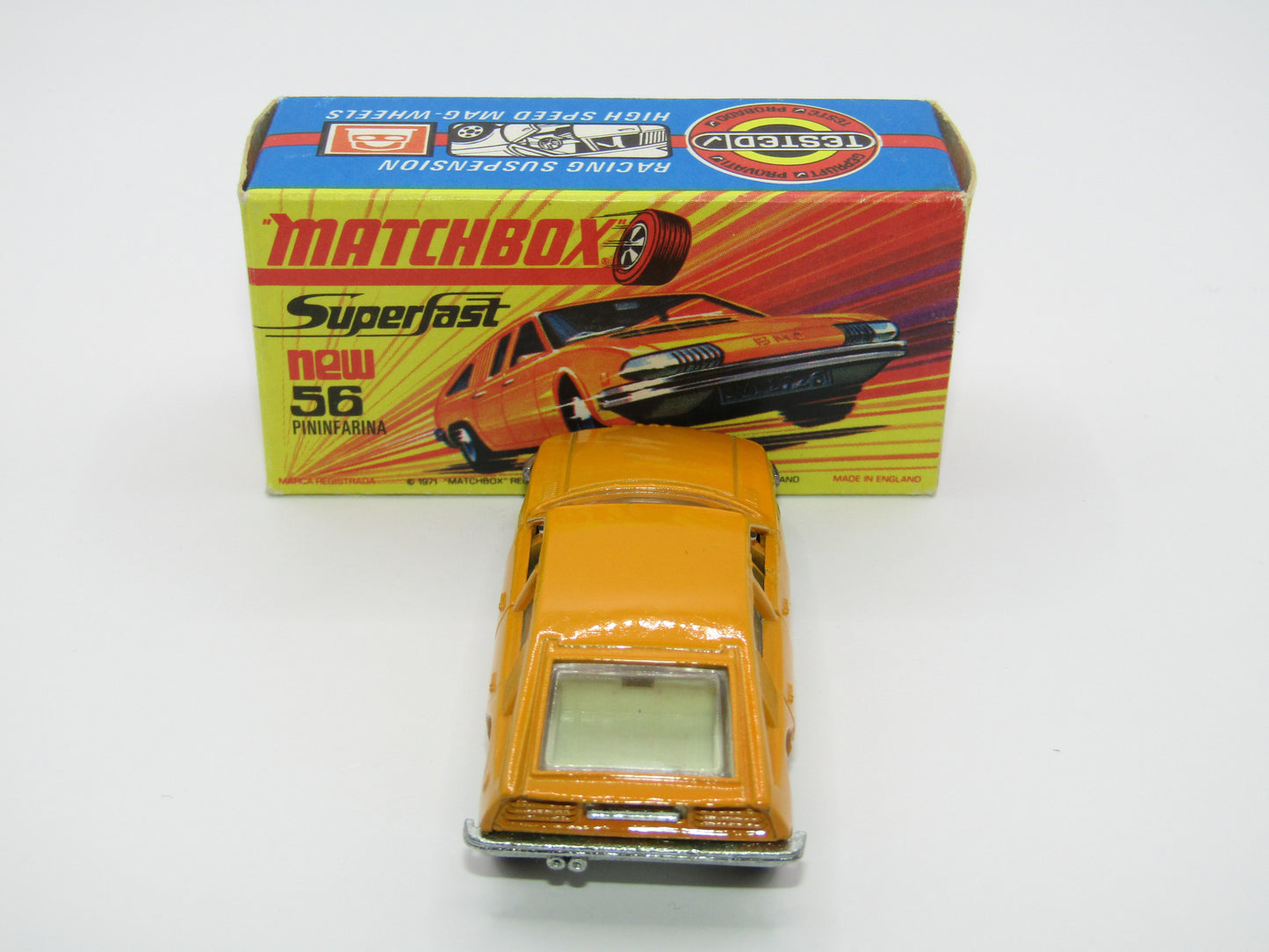 Matchbox Superfast 56A BMC 1800 Pininfarina Light Orange Wide Wheels