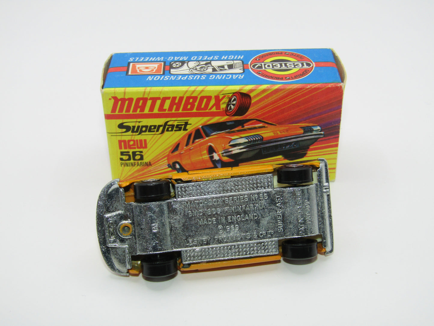 Matchbox Superfast 56A BMC 1800 Pininfarina Light Orange Wide Wheels