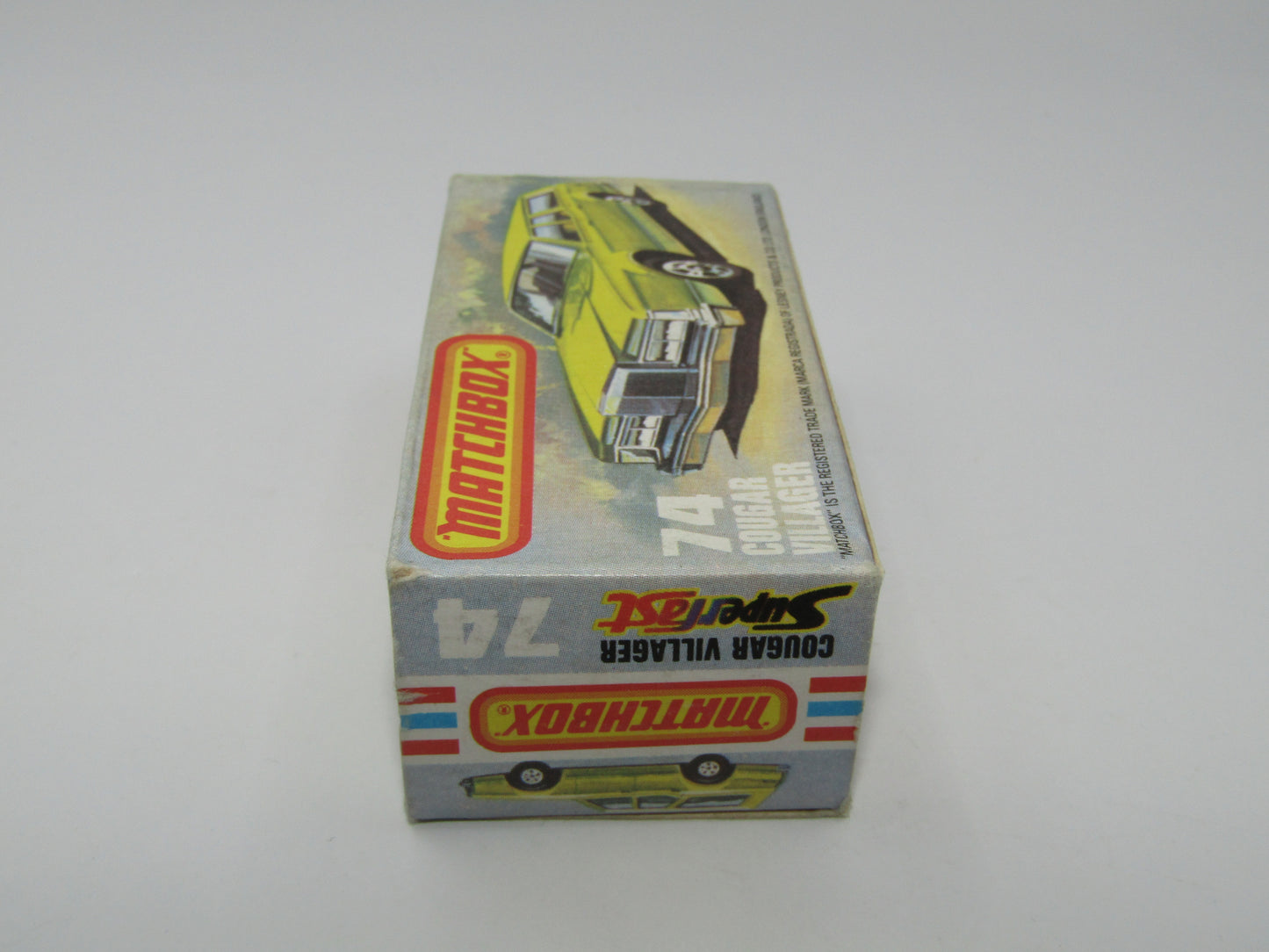 Matchbox Superfast 74C Cougar Villager Metallic Medium Blue Hard to find box Without NEW