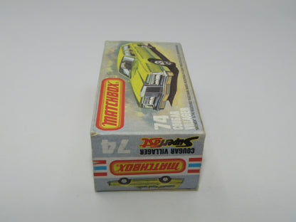 Matchbox Superfast 74C Cougar Villager Metallic Medium Blue Hard to find box Without NEW