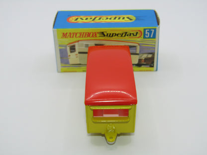Matchbox Superfast 57B Eccles Trailer Caravan Yellow Flower Stripe