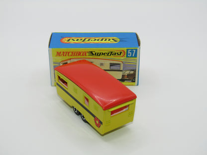 Matchbox Superfast 57B Eccles Trailer Caravan Yellow Flower Stripe