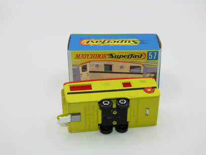Matchbox Superfast 57B Eccles Trailer Caravan Yellow Flower Stripe