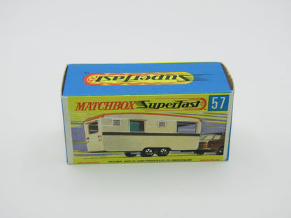 Matchbox Superfast 57B Eccles Trailer Caravan Yellow Flower Stripe
