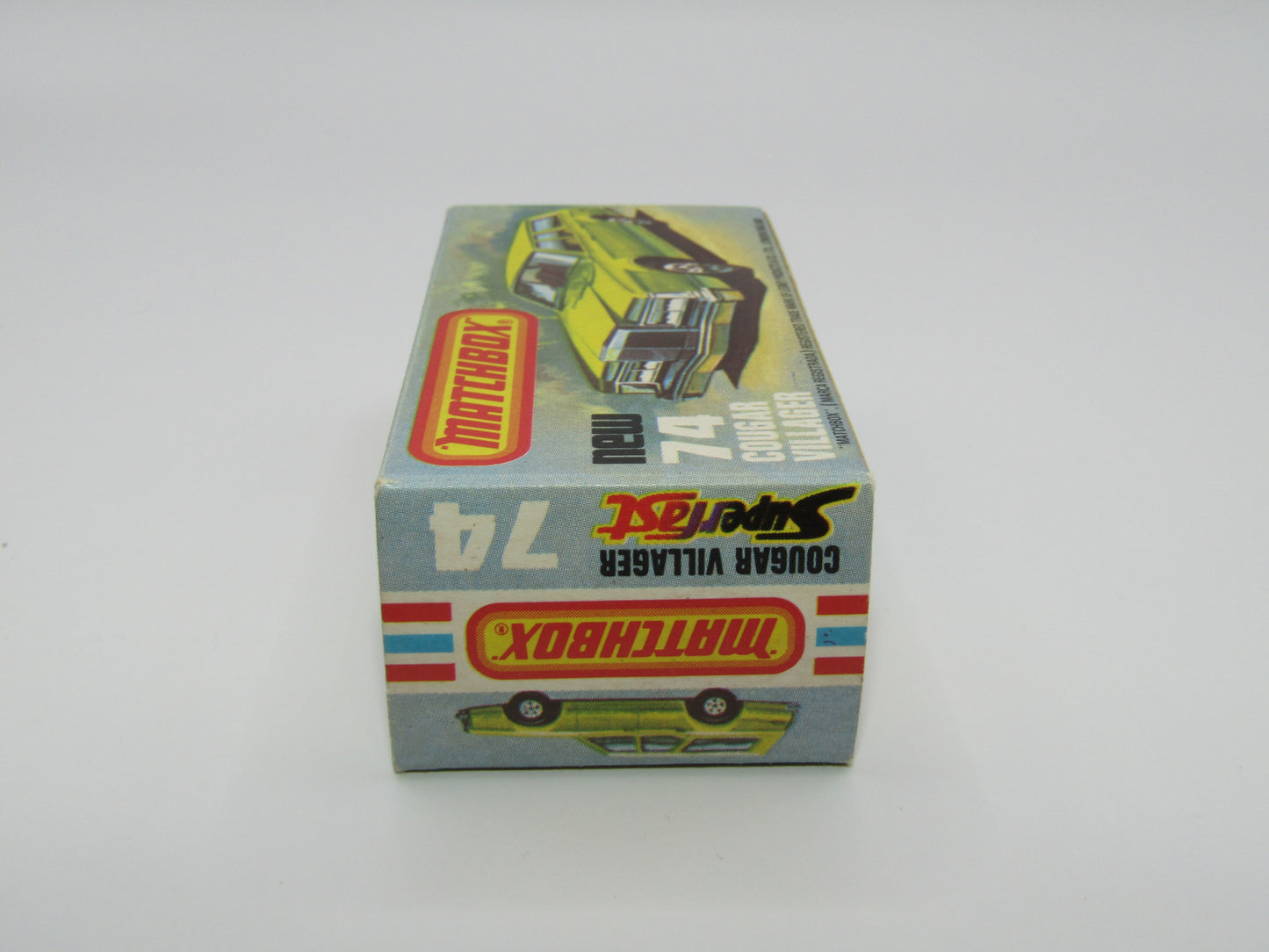 Matchbox Superfast 74C Cougar Villager DARK MATT Green Yellow Interior AMBER Windows