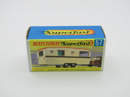 Matchbox Superfast 57B Eccles Trailer Caravan Yellow Flower Stripe