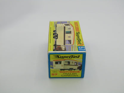 Matchbox Superfast 57B Eccles Trailer Caravan Yellow Flower Stripe