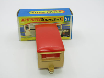 Matchbox Superfast 57B Eccles Trailer Caravan Tan Stripe & Flower