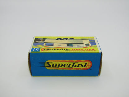 Matchbox Superfast 57B Eccles Trailer Caravan Tan Stripe & Flower