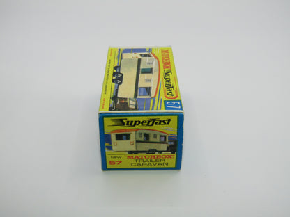 Matchbox Superfast 57B Eccles Trailer Caravan Tan Stripe & Flower