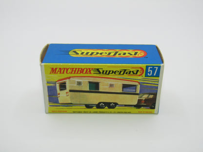 Matchbox Superfast 57B Eccles Trailer Caravan White Sun Set Tampo