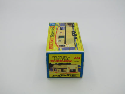 Matchbox Superfast 57B Eccles Trailer Caravan White Sun Set Tampo