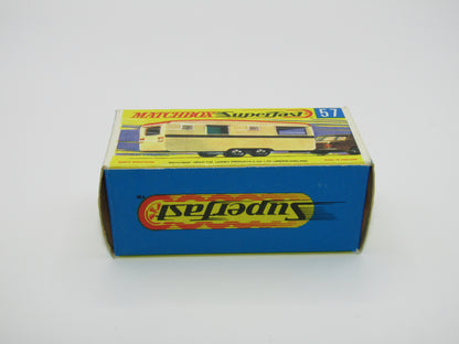 Matchbox Superfast 57B Eccles Trailer Caravan White Sun Set Tampo