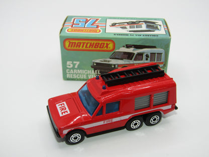Matchbox Superfast 57E Carmichael Commando Red Light Blue Windows