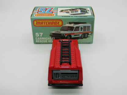 Matchbox Superfast 57E Carmichael Commando Red Light Blue Windows