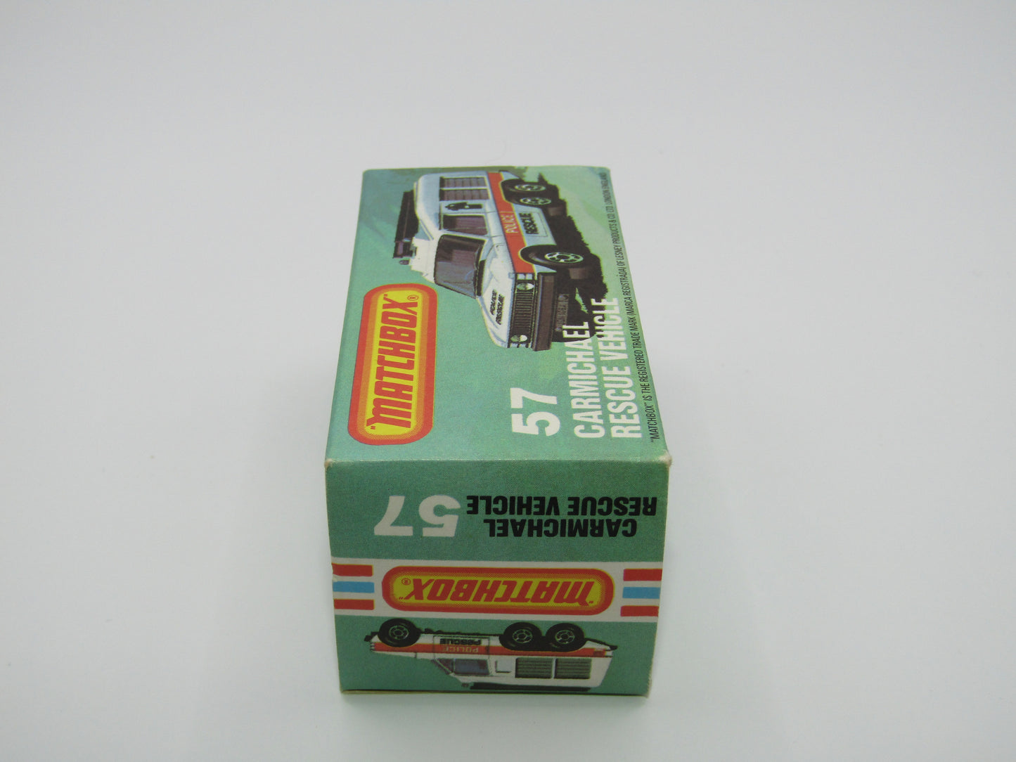 Matchbox Superfast 57E Carmichael Commando Red Light Blue Windows