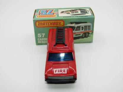 Matchbox Superfast 57E Carmichael Commando Red DARK Blue Windows
