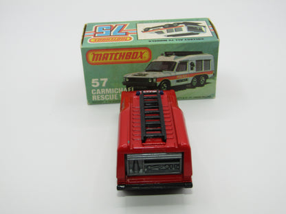 Matchbox Superfast 57E Carmichael Commando Red DARK Blue Windows