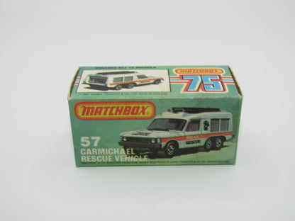 Matchbox Superfast 57E Carmichael Commando Red DARK Blue Windows
