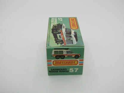 Matchbox Superfast 57E Carmichael Commando Red DARK Blue Windows