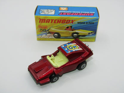 Matchbox Superfast 58B Woosh N Push METALLIC RED "8" Label