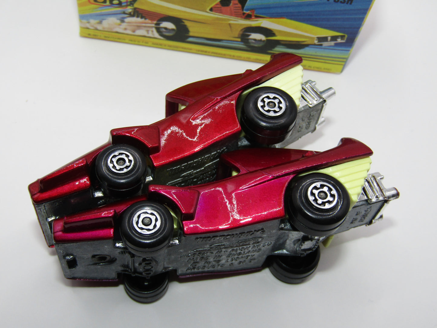 Matchbox Superfast 58B Woosh N Push METALLIC RED "8" Label
