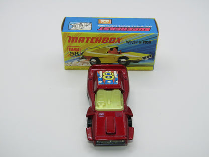 Matchbox Superfast 58B Woosh N Push METALLIC RED "8" Label