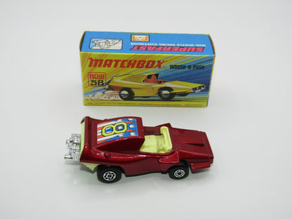 Matchbox Superfast 58B Woosh N Push METALLIC RED "8" Label