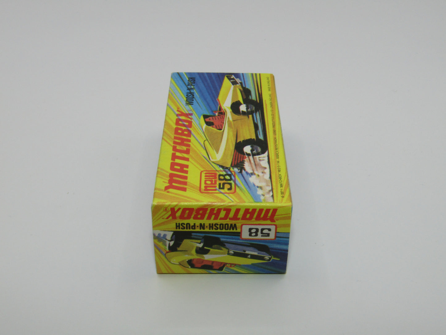Matchbox Superfast 58B Woosh N Push METALLIC RED "8" Label