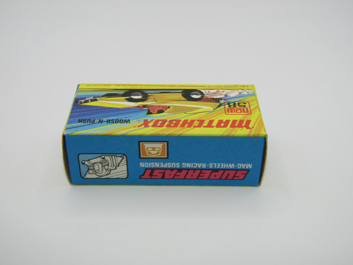 Matchbox Superfast 58B Woosh N Push METALLIC RED "8" Label