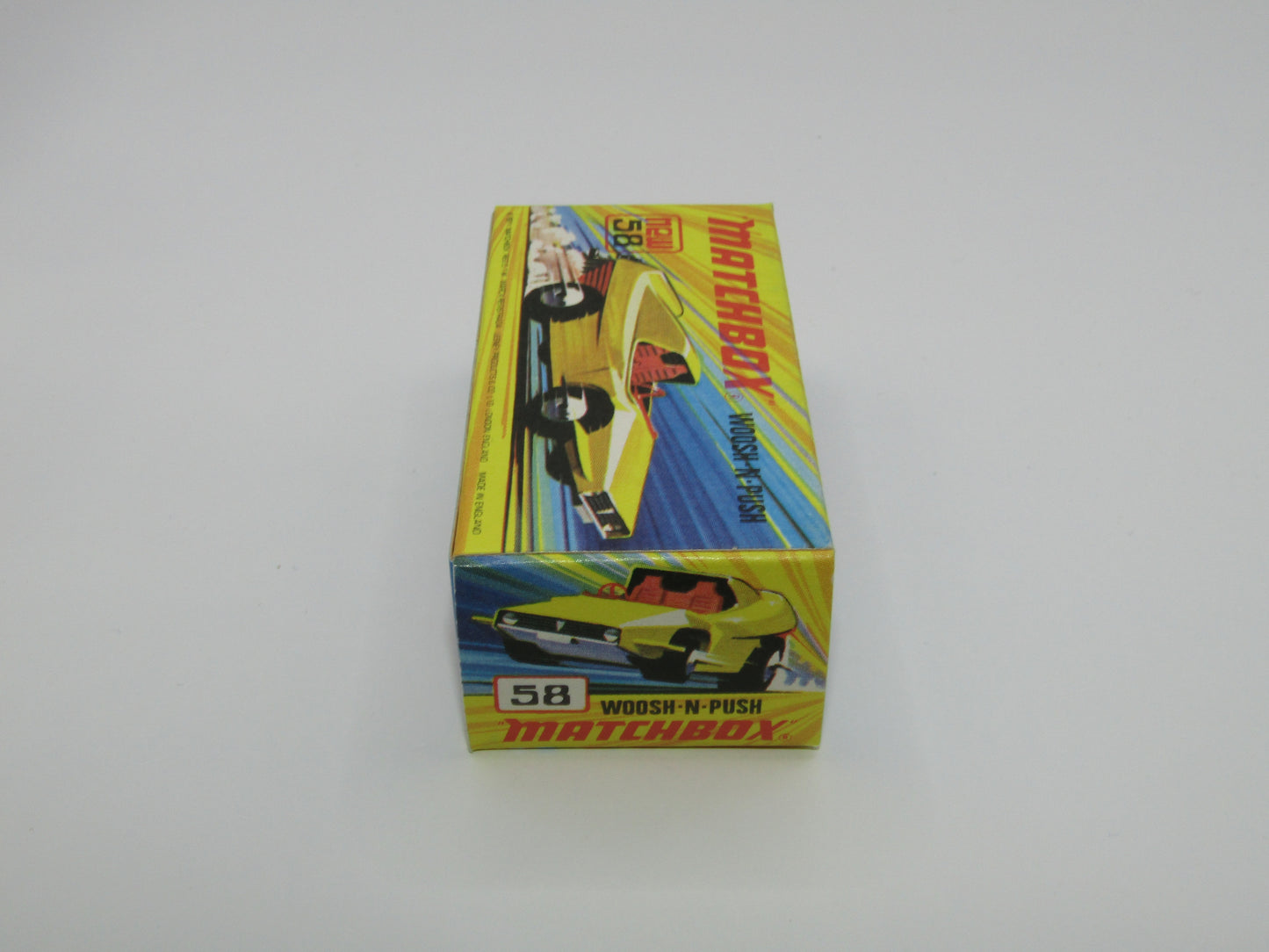 Matchbox Superfast 58B Woosh N Push METALLIC RED "8" Label